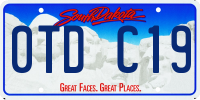 SD license plate 0TDC19