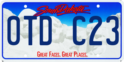 SD license plate 0TDC23