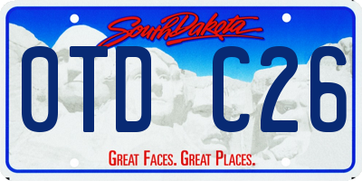 SD license plate 0TDC26