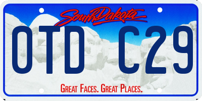 SD license plate 0TDC29
