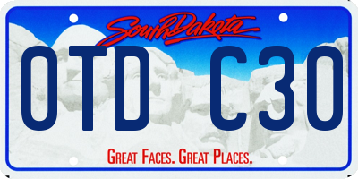 SD license plate 0TDC30