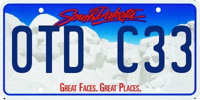 SD license plate 0TDC33