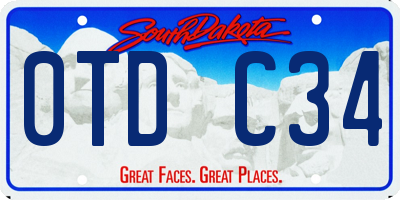 SD license plate 0TDC34