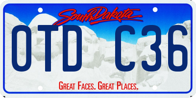 SD license plate 0TDC36
