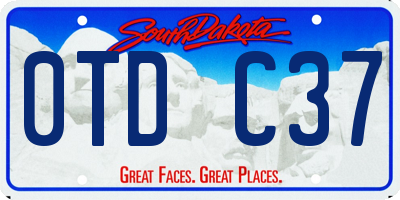 SD license plate 0TDC37