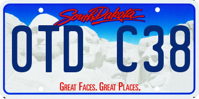 SD license plate 0TDC38