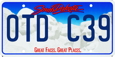SD license plate 0TDC39