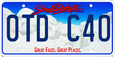 SD license plate 0TDC40