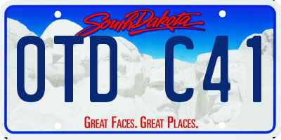 SD license plate 0TDC41