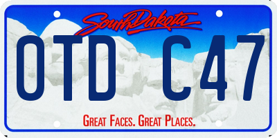 SD license plate 0TDC47