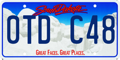 SD license plate 0TDC48