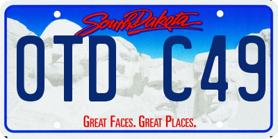 SD license plate 0TDC49
