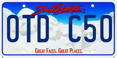 SD license plate 0TDC50