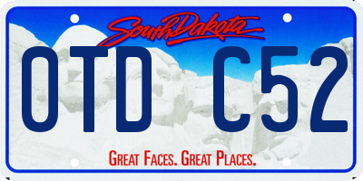 SD license plate 0TDC52