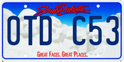 SD license plate 0TDC53