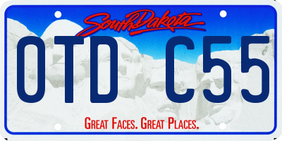 SD license plate 0TDC55