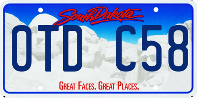 SD license plate 0TDC58