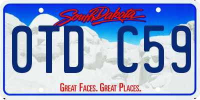 SD license plate 0TDC59