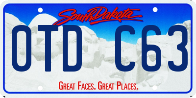 SD license plate 0TDC63
