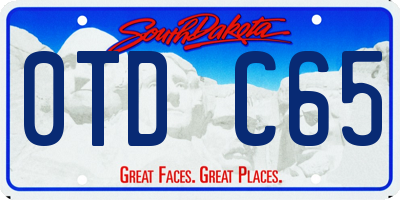 SD license plate 0TDC65