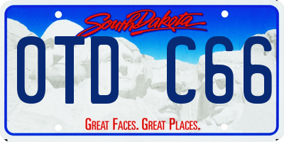SD license plate 0TDC66
