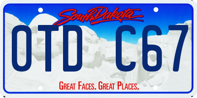 SD license plate 0TDC67