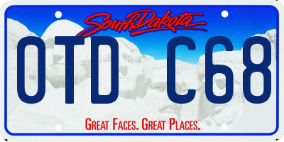 SD license plate 0TDC68