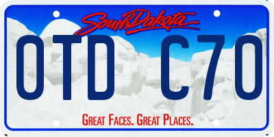 SD license plate 0TDC70