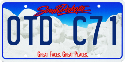SD license plate 0TDC71
