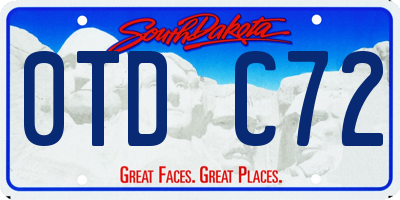 SD license plate 0TDC72