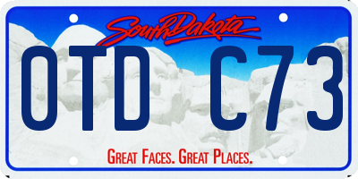 SD license plate 0TDC73