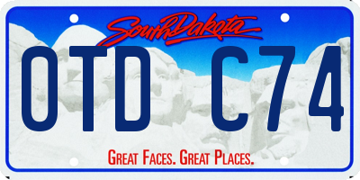 SD license plate 0TDC74