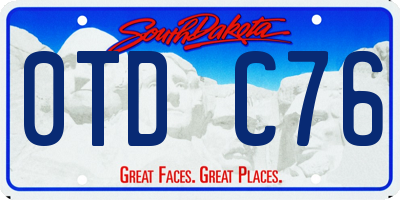 SD license plate 0TDC76
