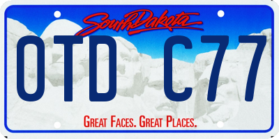SD license plate 0TDC77