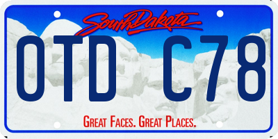 SD license plate 0TDC78