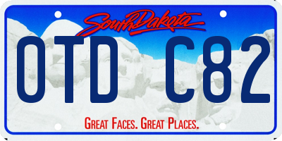 SD license plate 0TDC82