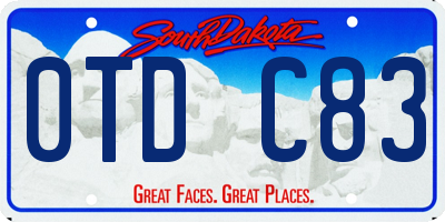 SD license plate 0TDC83