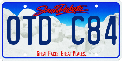 SD license plate 0TDC84
