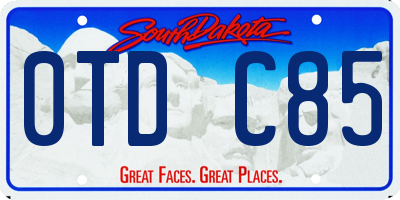 SD license plate 0TDC85