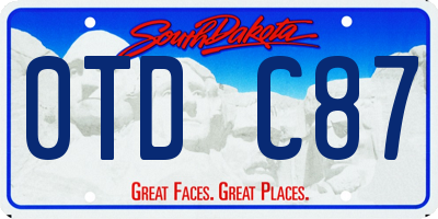 SD license plate 0TDC87