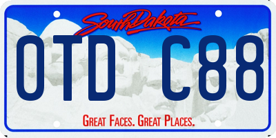 SD license plate 0TDC88