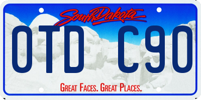 SD license plate 0TDC90