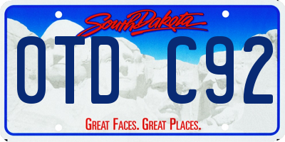 SD license plate 0TDC92