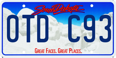 SD license plate 0TDC93