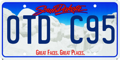 SD license plate 0TDC95