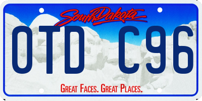 SD license plate 0TDC96
