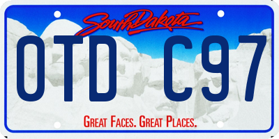 SD license plate 0TDC97