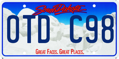 SD license plate 0TDC98