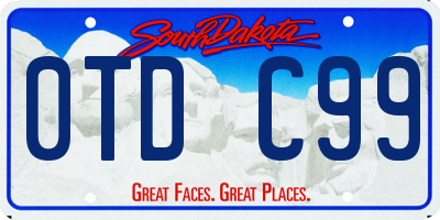 SD license plate 0TDC99