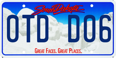 SD license plate 0TDD06
